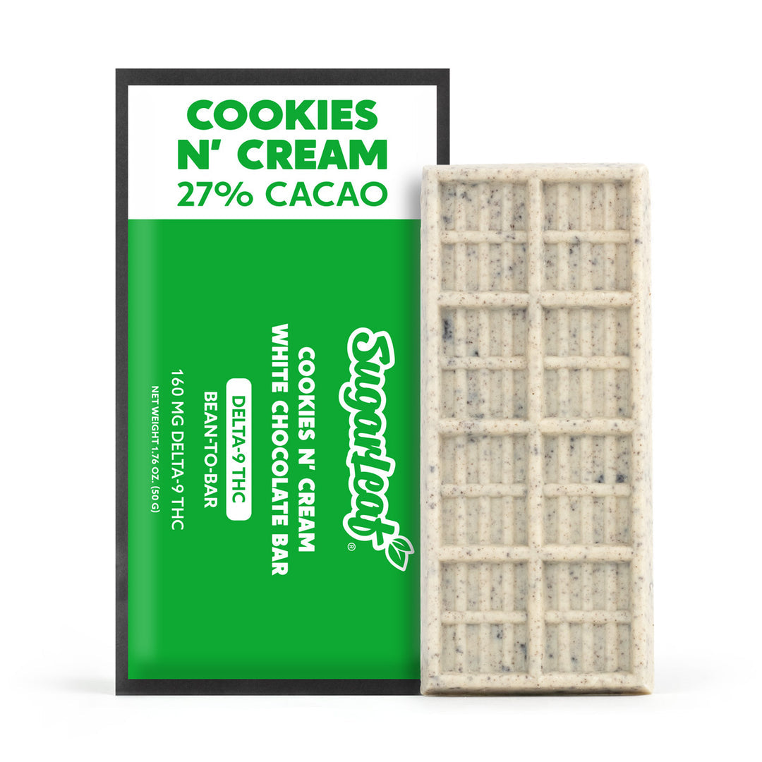 Delta-9 THC Cookies 'N' Cream Chocolate Bar
