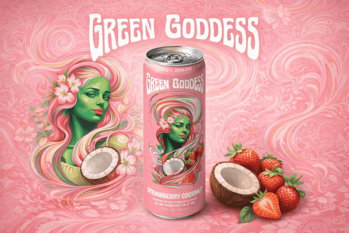 Delta-9 THC Green Goddess 20mg Strawberry Coconut