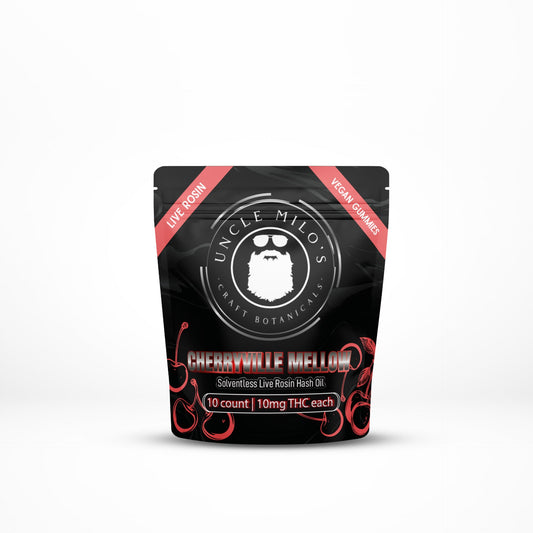 Uncle Milo's 10mg Live Rosin Gummy Cherryville Mellow